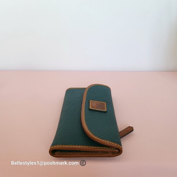 DOONEY & BOURKE Pebbled Grain Leather Continental Clutch Wallet- Teal color⭐ - Picture 12 of 16